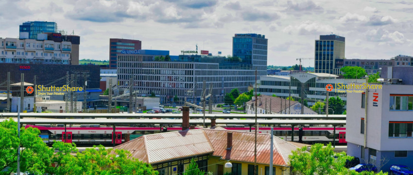 Modern Office Complex and Train Station - Brno, Czech Republic