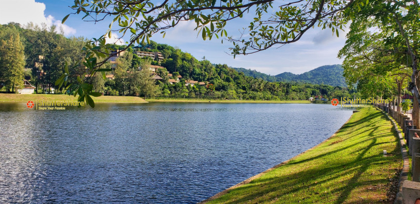 Scenic Lake with Mountain View