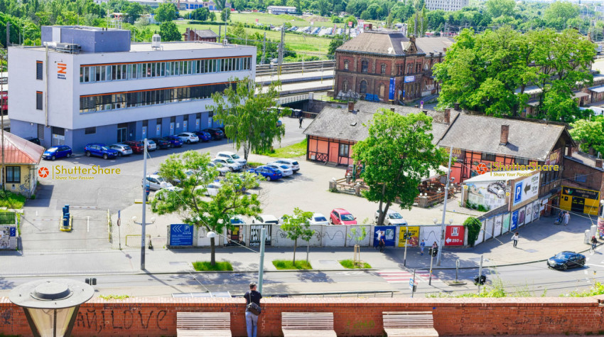 Old and Modern Buildings with Parking Lot - Brno, Czech Republic