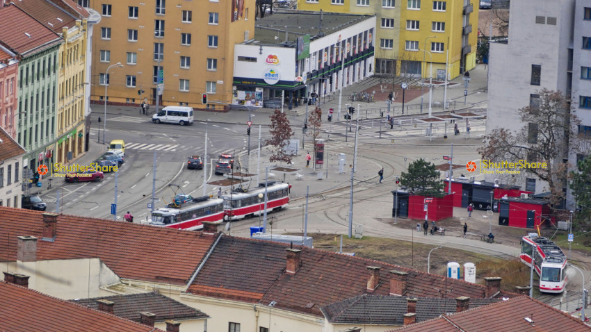 Tram Intersection in Brno