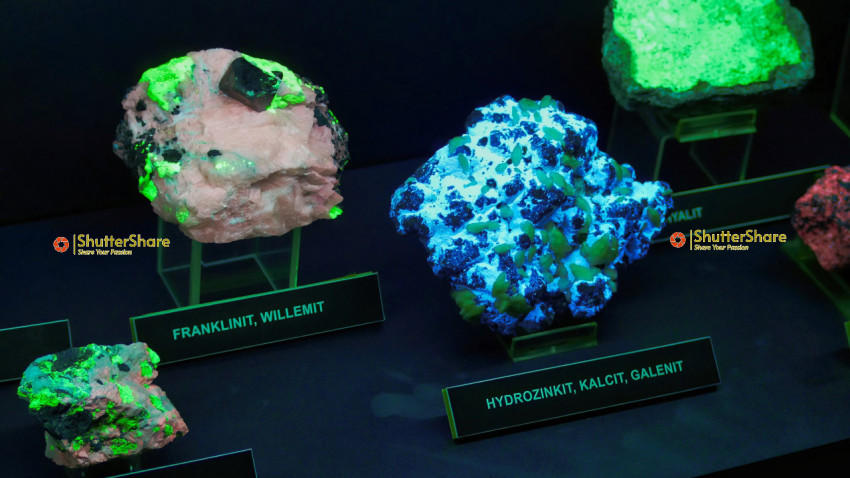 Fluorescent Minerals Display in Brno Museum