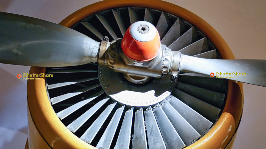 Historic Aircraft Engine Propeller Display at Brno Museum