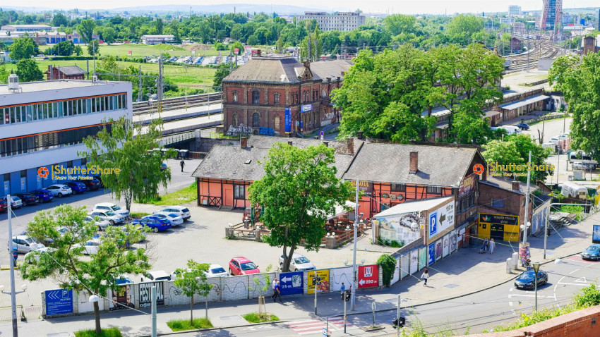 Old and New Buildings with Parking Lot - Brno, Czech Republic