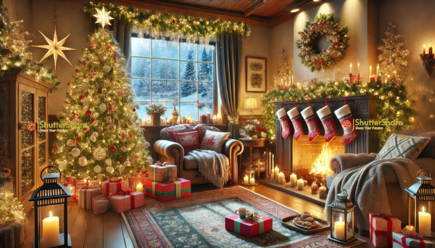 Festive Christmas Scene