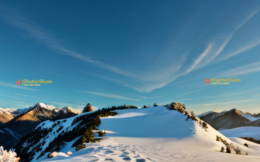 Serene Snow-Capped Peak