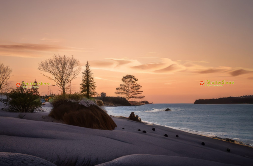 Tranquil Beach Sunset