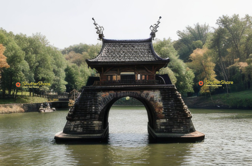 Serene Chinese Pavilion