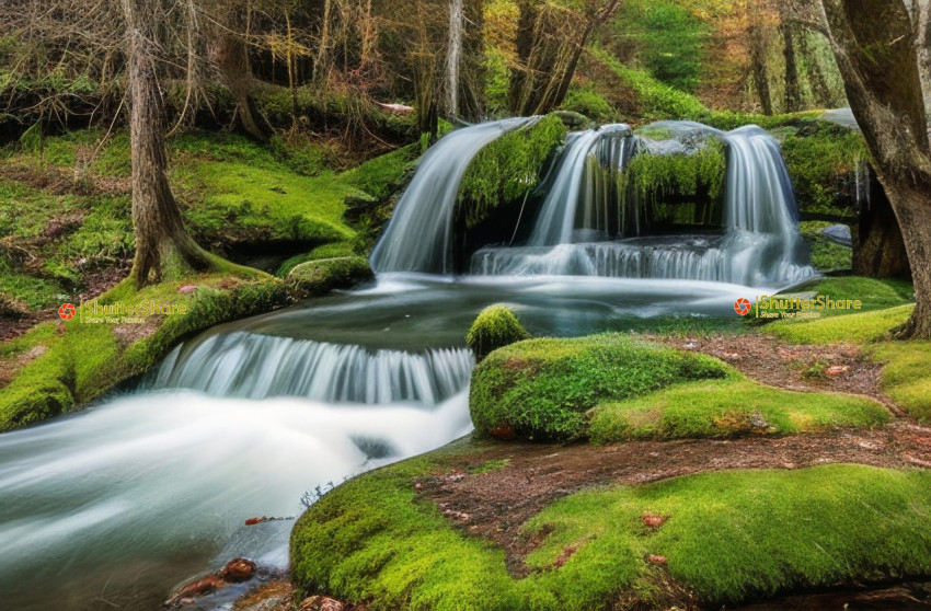 Mossy Waterfall Oasis