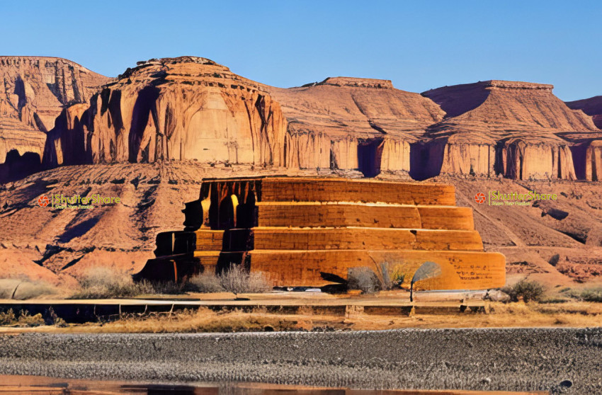 Ancient Puebloan Structure in Canyon Landscape