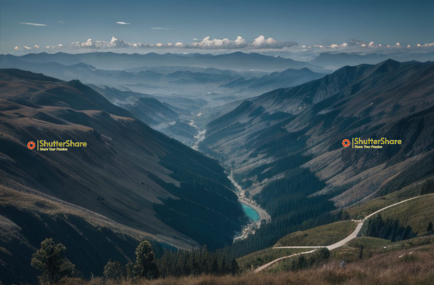 Serene Mountain Valley Panorama