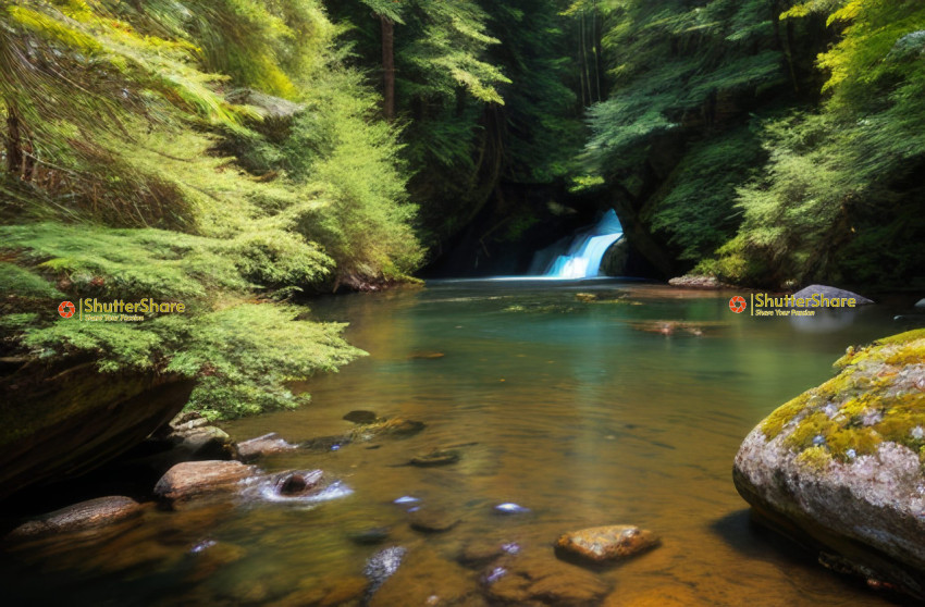 Enchanting Forest Waterfall