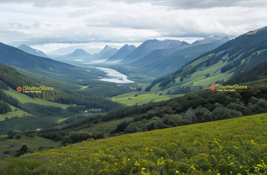 Serene Mountain Valley