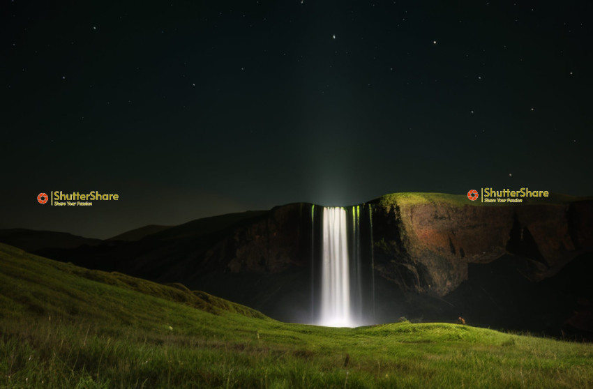 Starlit Waterfall