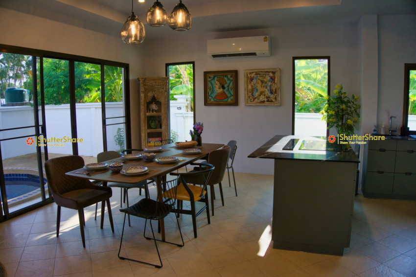 Dining Room with Modern and Traditional Elements