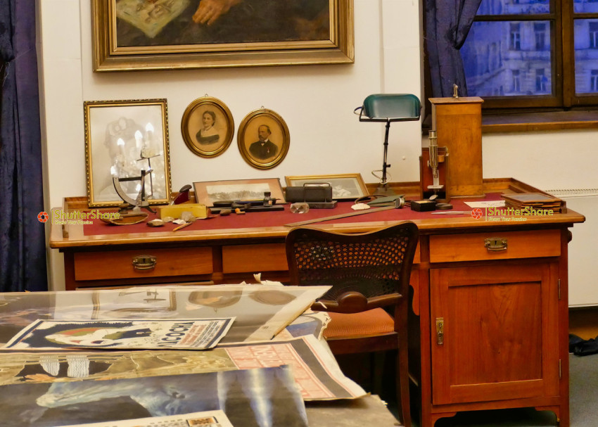 Karel Absolon's Desk Exhibit in Moravské zemské