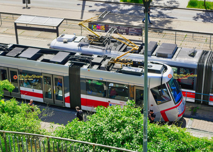 Modern Tram in Brno - Brno, Czech Republic