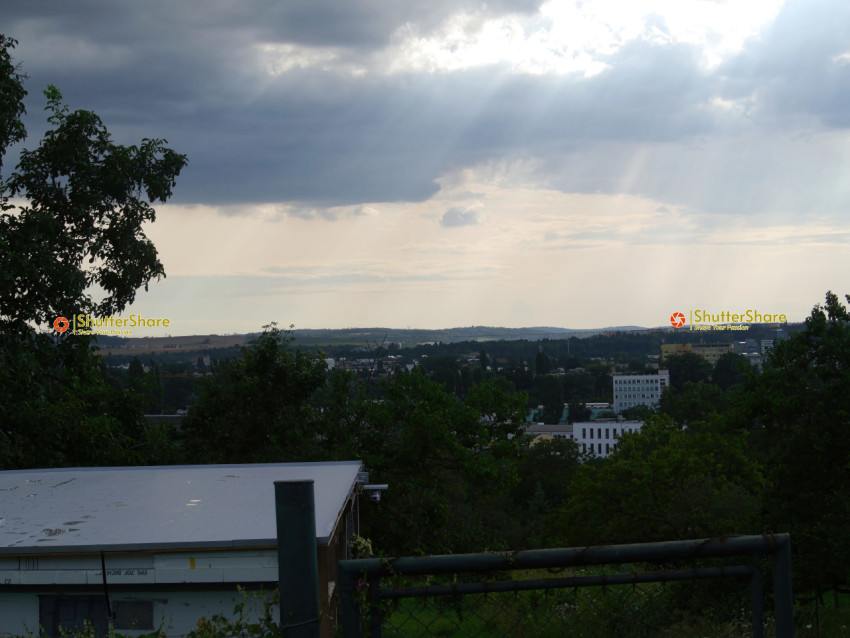 Panoramic View of Brno with Dramatic Sky