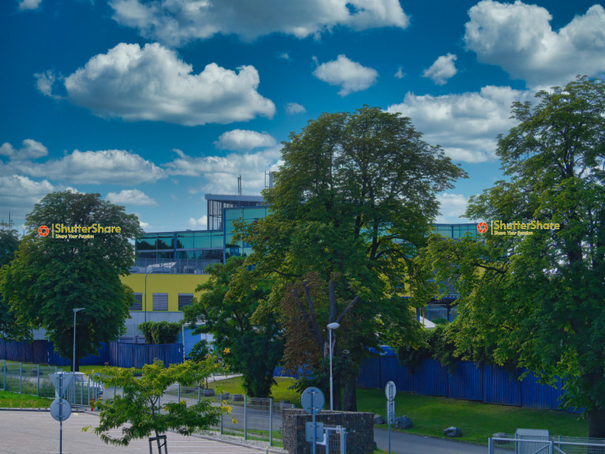 Modern Campus Building Amidst Greenery