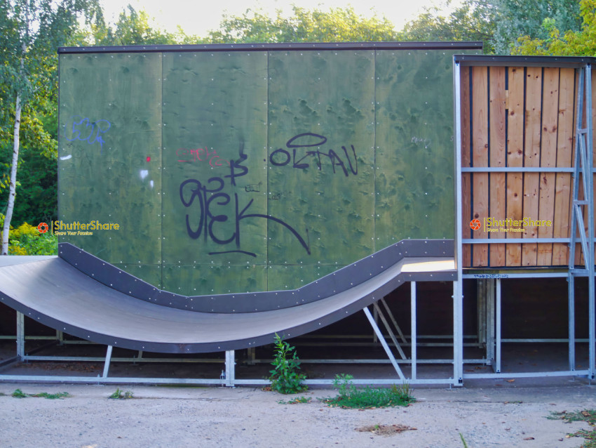 Skate Ramp with Graffiti