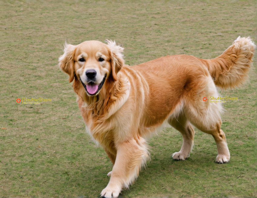 Golden Retriever Soaking Up the Sun