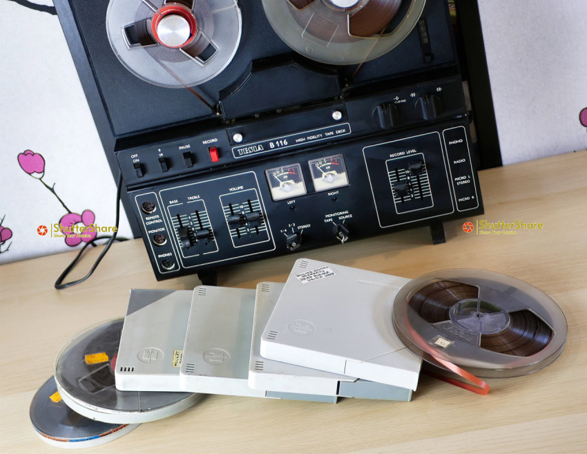 Vintage Tesla B116 Tape Recorder with Tape Reels