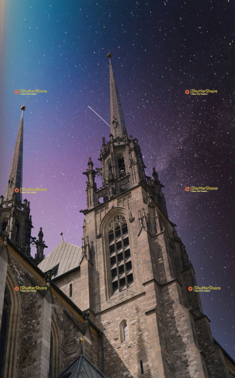 Cathedral of St. Peter and Paul, Brno - Night Sky