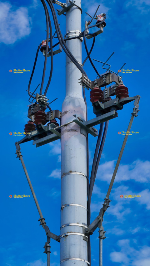 Utility Pole with Electrical Equipment - Brno, Czech Republic