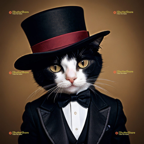 Classy cat in costume