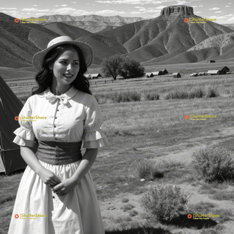 AI-Generated Image of a Woman Celebrating Pioneer Day in Utah