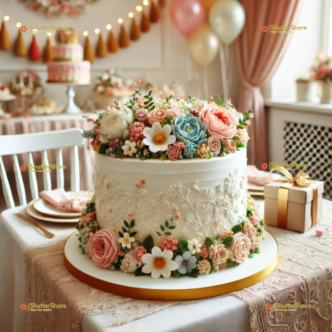 Elegant Floral Cake